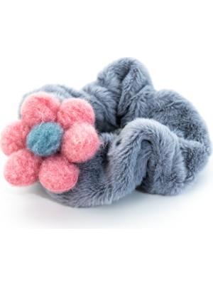 Biem Accessory Biem Papatya Simit Peluş Toka Gri