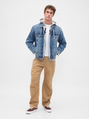 Gap Erkek Açık Kahverengi Baggy Kargo Pantolon
