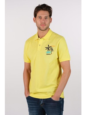 Ar-ma Erkek Polo Yaka Tişört Yazi Baskili Regular Fit Tek Toplama Licrali Pike Y22374302001