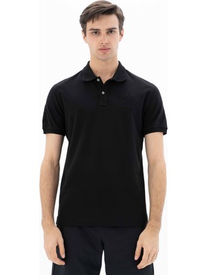 Ar-ma Erkek Polo Yaka Tişört Yazi Baskili Regular Fit Tek Toplama Licrali Pike Y25374302701