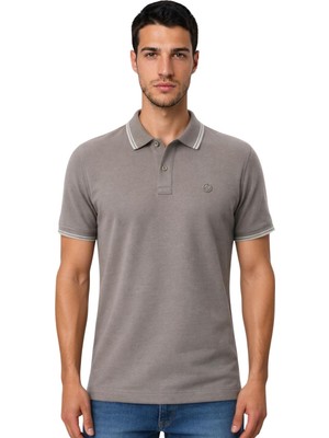 Ar-ma Erkek Polo Yaka Tişört Baskisiz Basic Regular Fit Çift Toplama Penye Pike Y31374357402