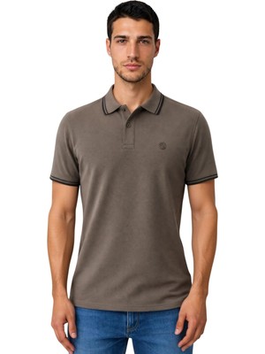 Ar-ma Erkek Polo Yaka Tişört Baskisiz Basic Regular Fit Çift Toplama Penye Pike Y31374357402