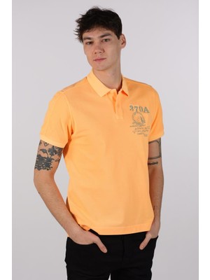 Ar-ma Erkek Polo Yaka Tişört Yazi Baskili Regular Fit Çift Toplama Penye Pike Y22374375601