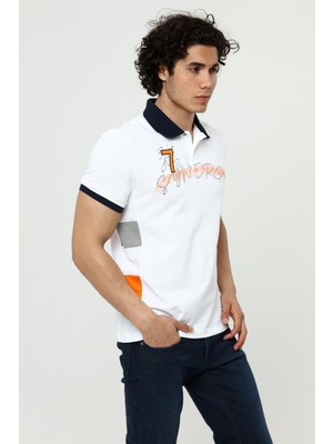 Ar-ma Erkek Polo Yaka Tişört Yazi Baskili Regular Fit Tek Toplama Licrali Pike Y22374300801