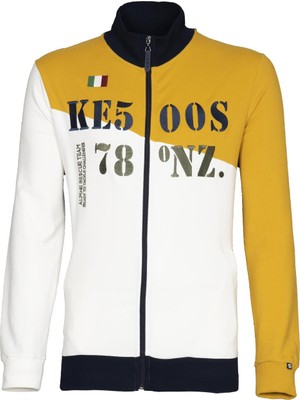 Ar-ma Erkek Tam Fermuar Sweatshirt Yazi Baskili Fleto Cepli Dik Yaka Regular Fit Karbon Firçali Licrali 2 İplik K21324992301