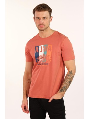 Ar-ma Erkek Bisiklet Yaka Tişört Resim Baskili Regular Fit Penye Süprem Y22344400701