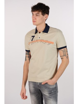 Ar-ma Erkek Polo Yaka Tişört Yazi Baskili Regular Fit Tek Toplama Licrali Pike Y22374300801