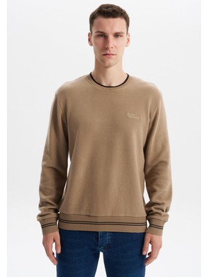 Ar-ma Erkek Bisiklet Yaka Sweatshirt Yazi Baskili Cepsiz Regular Fit Karbon Firçali Selanik K30124698702
