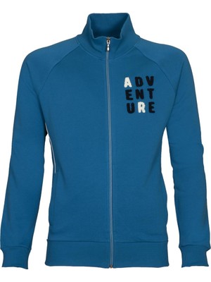 Ar-ma Erkek Tam Fermuar Sweatshirt Yazi Baskili Fleto Cepli Dik Yaka Regular Fit Diagonal Üç İplik K21324921801
