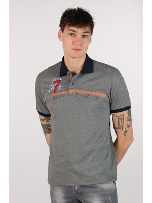 Ar-ma Erkek Polo Yaka Tişört Yazi Baskili Regular Fit Tek Toplama Licrali Pike Y22374300801