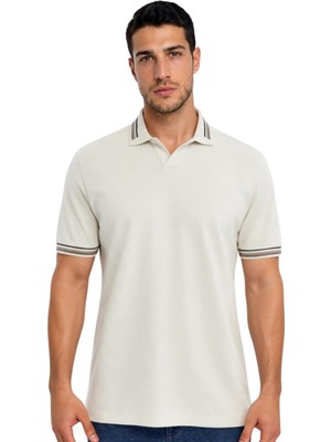Ar-ma Erkek Polo Yaka Tişört Baskisiz Basic Regular Fit Çift Toplama Penye Pike Y31374356902