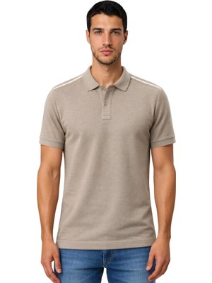 Ar-ma Erkek Polo Yaka Tişört Baskisiz Basic Regular Fit Çift Toplama Penye Pike Y31374357002