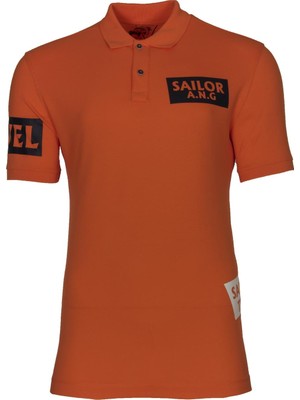 Ar-ma Erkek Polo Yaka Tişört Yazi Baskili Regular Fit Tek Toplama Licrali Pike Y21374271601