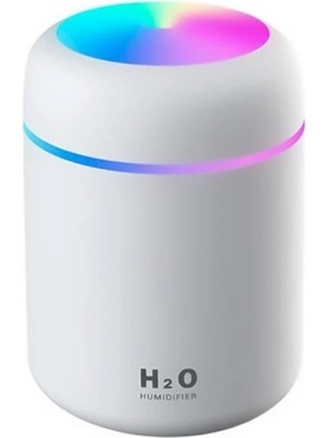 Segy Home H2O Humidifier Hava - Oda - Araç Nemlendirici LED Işıklı Buhar Makinesi / Yedek Hava Süngeri / Sandal Kokusu + 1 Adet Farklı Koku Hediye