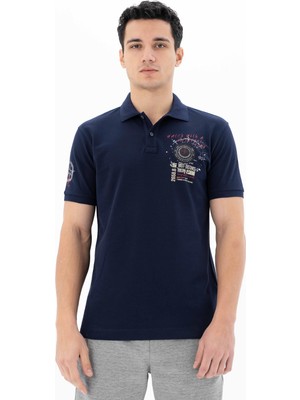Ar-ma Erkek Polo Yaka Tişört Yazi Baskili Regular Fit Çift Toplama Penye Pike Y25374350801