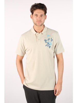 Ar-ma Erkek Polo Yaka Tişört Resim Baskili Regular Fit Çift Toplama Penye Pike Y22374350301