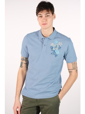 Ar-ma Erkek Polo Yaka Tişört Resim Baskili Regular Fit Çift Toplama Penye Pike Y22374350301