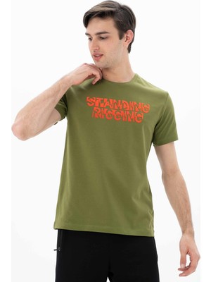 Ar-ma Erkek Bisiklet Yaka Tişört Yazi Baskili Slim Fit Full Süprem Y25344452001