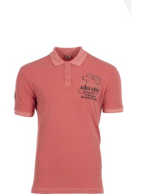 Ar-ma Erkek Polo Yaka Tişört Yazi Baskili Regular Fit Çift Toplama Penye Pike Y0TYO7343