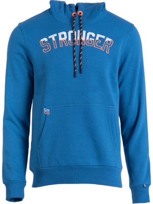 Ar-ma Erkek Kapşonlu Sweatshirt Yazi Baskili Kanguru Cepli Regular Fit Şardonlu Üç İplik K22254918901