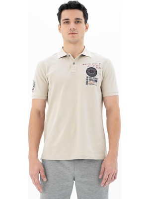Ar-ma Erkek Polo Yaka Tişört Yazi Baskili Regular Fit Çift Toplama Penye Pike Y25374350801