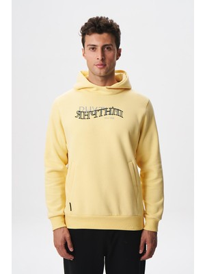 Ar-ma Erkek Kapşonlu Sweatshirt Yazi Baskili Fleto Cepli Regular Fit Şardonlu Üç İplik K28254627001