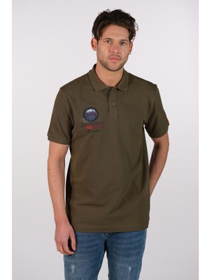 Ar-ma Erkek Polo Yaka Tişört Yazi Baskili Regular Fit Çift Toplama Penye Pike Y22374350401