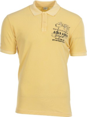 Ar-ma Erkek Polo Yaka Tişört Yazi Baskili Regular Fit Çift Toplama Penye Pike Y0TYO7343