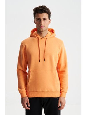 Ar-ma Erkek Kapşonlu Sweatshirt Baskisiz Kanguru Cepli Regular Fit Şardonlu Üç İplik K28254627501
