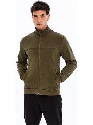 Ar-ma Erkek Tam Fermuar Sweatshirt Yazi Baskili Fleto Cepli Dik Yaka Slim Fit Scuba İnterlok K30324989902