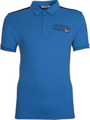 Ar-ma Erkek Polo Yaka Tişört Yazi Baskili Regular Fit Tek Toplama Licrali Pike Y9TYO7962