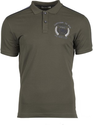 Ar-ma Erkek Polo Yaka Tişört Yazi Baskili Regular Fit Tek Toplama Licrali Pike Y9TYO7949