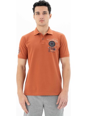 Ar-ma Erkek Polo Yaka Tişört Yazi Baskili Regular Fit Çift Toplama Penye Pike Y25374350801