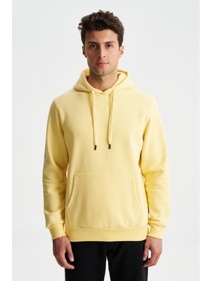 Ar-ma Erkek Kapşonlu Sweatshirt Baskisiz Kanguru Cepli Regular Fit Şardonlu Üç İplik K28254627501