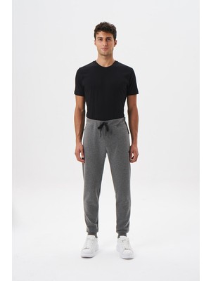 Ar-ma Erkek Eşofman Alti Baskisiz Basic Yandan Ve Arkadan Fermuar Cepli Lastikli Dar Paça Slim Fit Scuba İnterlok K28174998701