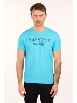 Ar-ma Erkek Bisiklet Yaka Tişört Yazi Baskili Slim Fit Full Süprem Y22344451001