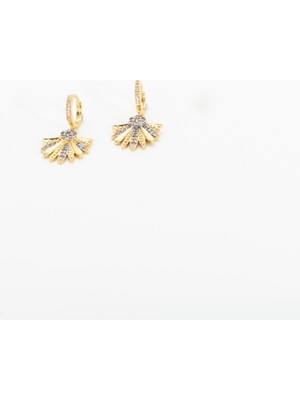 Biem Accessory Biem Midye Model Taşlı Küpe