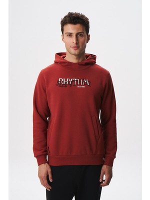 Ar-ma Erkek Kapşonlu Sweatshirt Yazi Baskili Fleto Cepli Regular Fit Şardonlu Üç İplik K28254627001