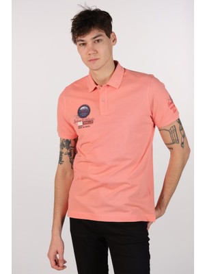 Ar-ma Erkek Polo Yaka Tişört Yazi Baskili Regular Fit Çift Toplama Penye Pike Y22374350401