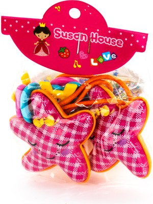 Biem Accessory Biem Yıldız Lastik Toka Pembe Turuncu