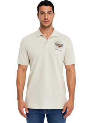 Ar-ma Erkek Polo Yaka Tişört Resim Baskili Regular Fit Çift Toplama Penye Pike Y31374357702
