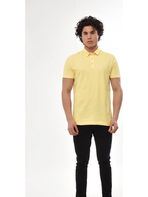 Ar-ma Erkek Polo Yaka Tişört Baskisiz Basic Regular Fit Çift Toplama Penye Pike Y22374350701