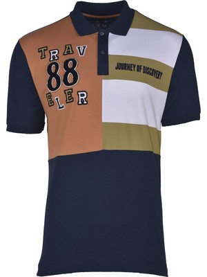 Ar-ma Erkek Polo Yaka Tişört Yazi Baskili Regular Fit Tek Toplama Licrali Pike Y21374269701