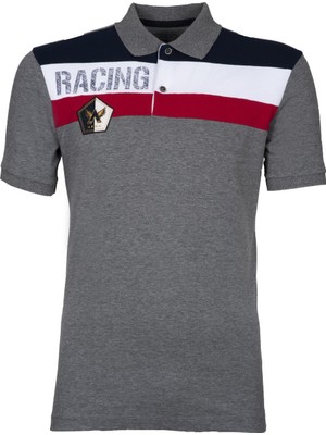 Ar-ma Erkek Polo Yaka Tişört Yazi Baskili Regular Fit Tek Toplama Licrali Pike Y0TYO2692