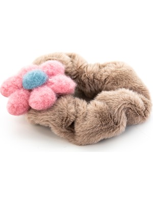 Biem Accessory Biem Papatya Peluş Simit Toka Vizon