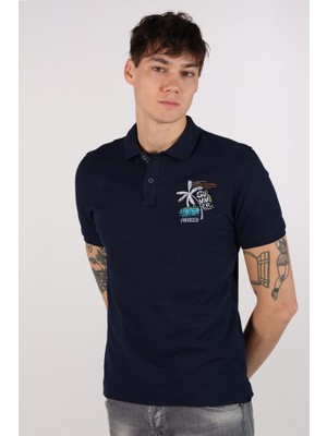 Ar-ma Erkek Polo Yaka Tişört Yazi Baskili Regular Fit Tek Toplama Licrali Pike Y22374302001