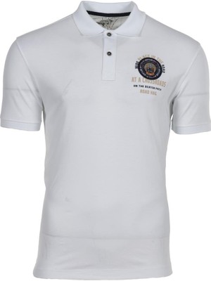 Ar-ma Erkek Polo Yaka Tişört Yazi Baskili Regular Fit Tek Toplama Licrali Pike Y0TYO2653