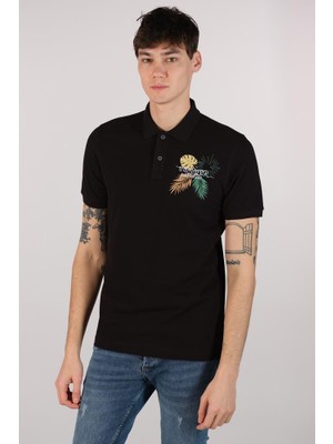 Ar-ma Erkek Polo Yaka Tişört Yazi Baskili Regular Fit Çift Toplama Penye Pike Y22374350001