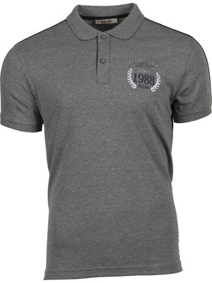 Ar-ma Erkek Polo Yaka Tişört Yazi Baskili Regular Fit Tek Toplama Licrali Pike Y9TYO7949
