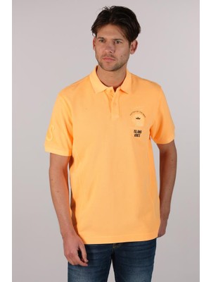 Ar-ma Erkek Polo Yaka Tişört Yazi Baskili Regular Fit Çift Toplama Penye Pike Y22374375301